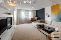 Einrichtungsbeispiel Wohnzimmer mit Balkon