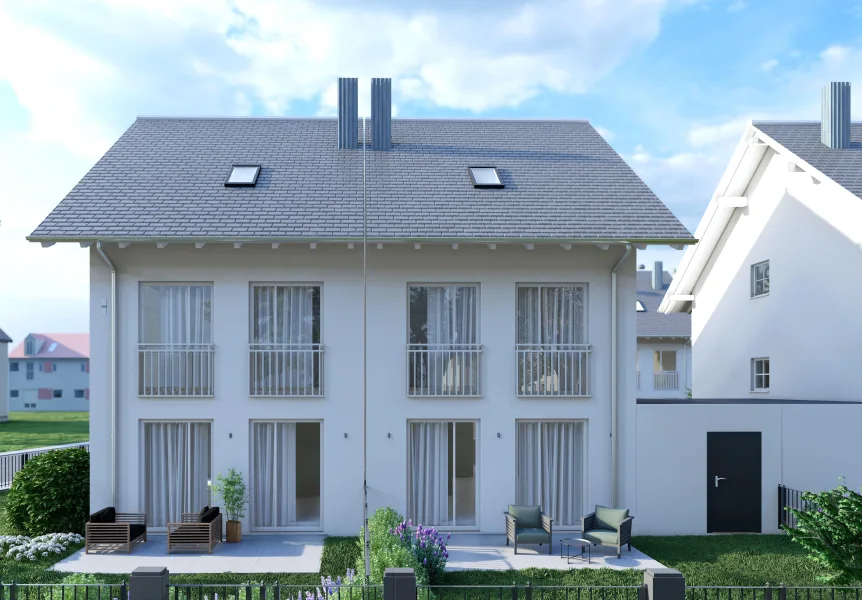 Visualisierung Doppelhaus - Haus kaufen in Germering - Wohnen auf der Sonnenseite