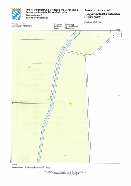 Lageplan Flur Nummer 125