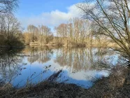 Blick auf den angrenzenden Weiher