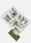 Grundriss 3D 3-Zimmer-Wohnung