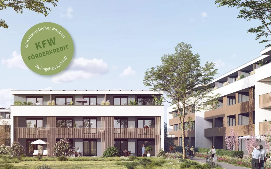 Visualisierung Außenansicht Süd - Wohnung kaufen in Breitengüßbach - Service Wohnen in Breitengüßbach - die passende Wohnungslösung für Senioren!