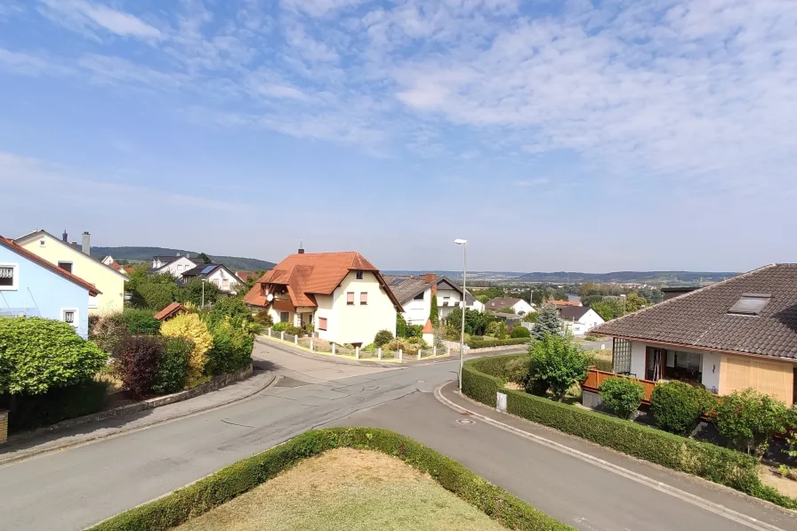 Aussicht ins Maintal vom Balkon