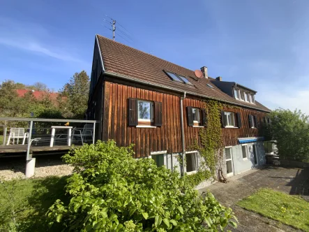 Südansicht - Haus kaufen in Harburg - MFH mit phantastischem Potenzial - 3 sep. Wohneinheiten