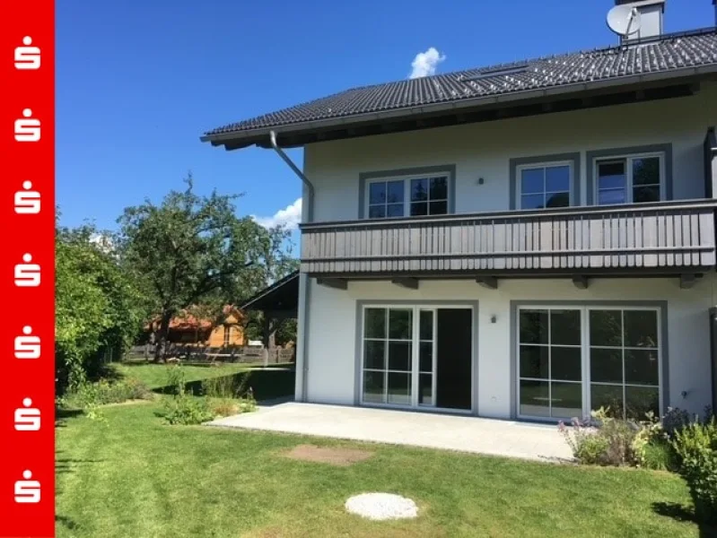 Ansicht von Süden - Haus kaufen in Bad Heilbrunn - Neuwertige, großzügige Doppelhaushälfte auf dem Land!