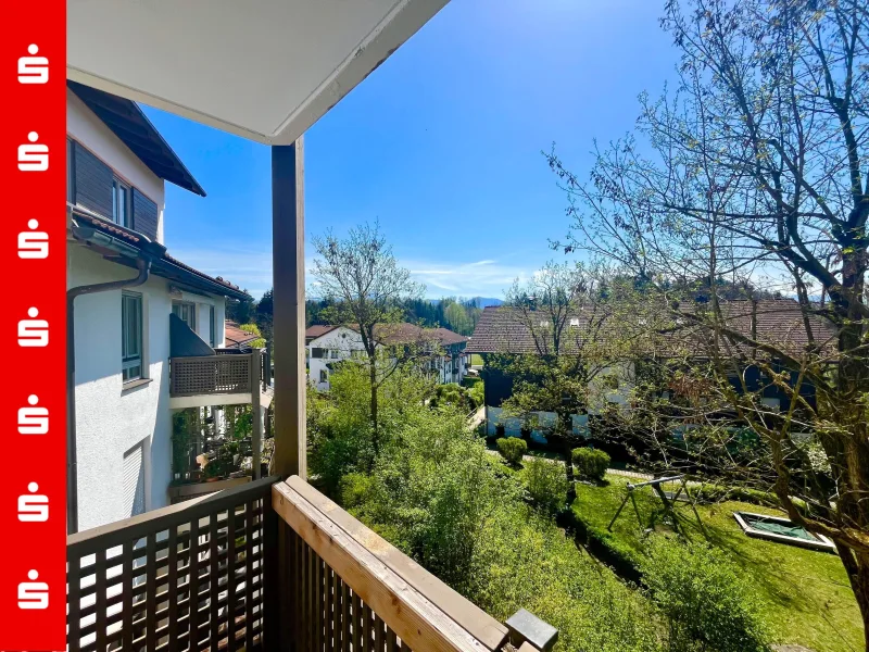 Ausblick Balkon - Wohnung kaufen in Penzberg - Tolle Wohnlage:3 Zimmer mit Balkon und TG-Stellplatz