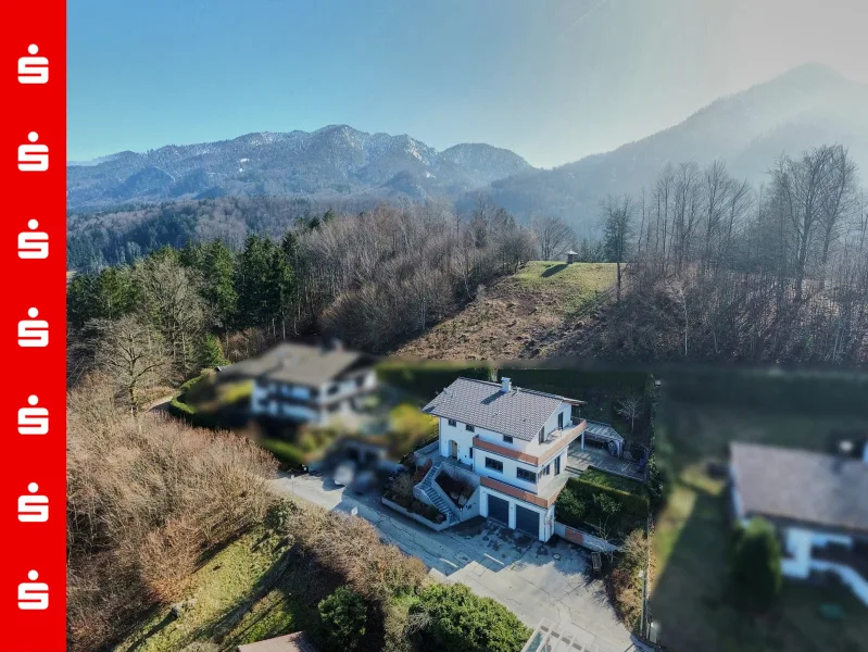 Luftaufnahme I - Haus kaufen in Kochel - Außergewöhnliches Anwesen mit Weitblick und exklusivem Wohnkomfort