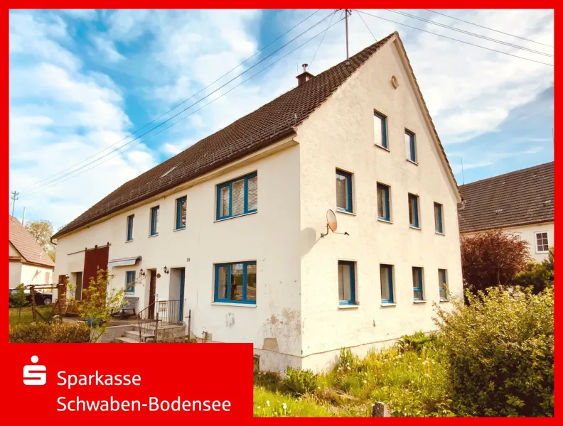 Südwestansicht - Haus kaufen in Krumbach - gestalten Sie hier weiter - Individual-Zuhause in Billenhausen