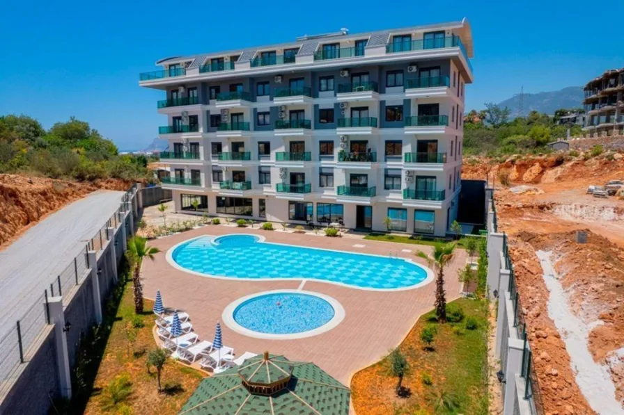 Ansicht Objekt - Wohnung kaufen in Alanya (Oba)  - Gemütliches 2+1 Penthouse in Alanya-Oba mit moderner Infrastruktur – Bezugsfertig!