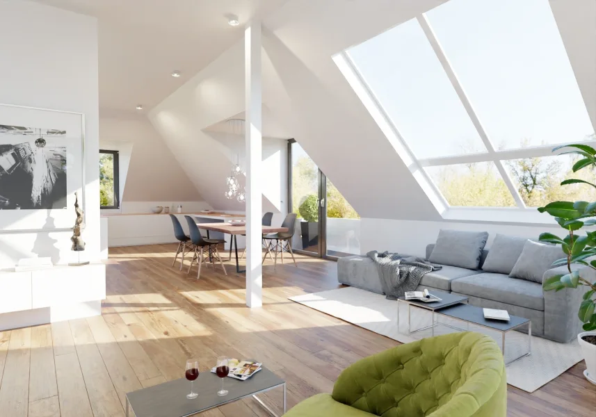 Wohnbeispiel Wohnung 21 - Wohnung kaufen in München - Gemütlicher Dachgeschoss-Wohntraum
