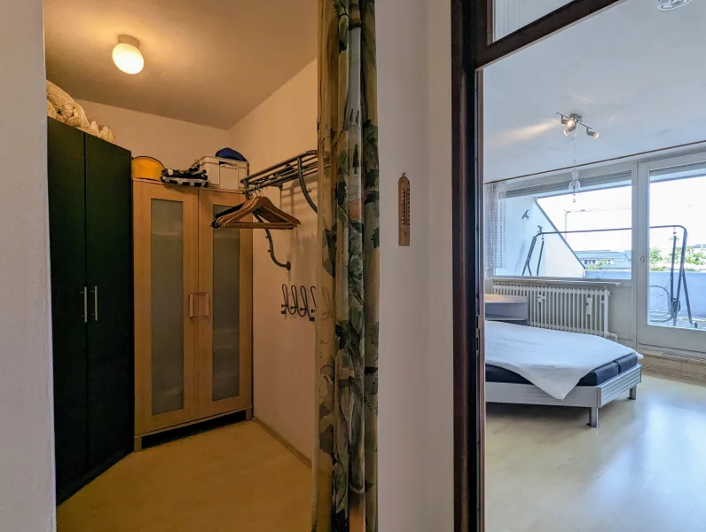 Blick ins Schlafzimmer