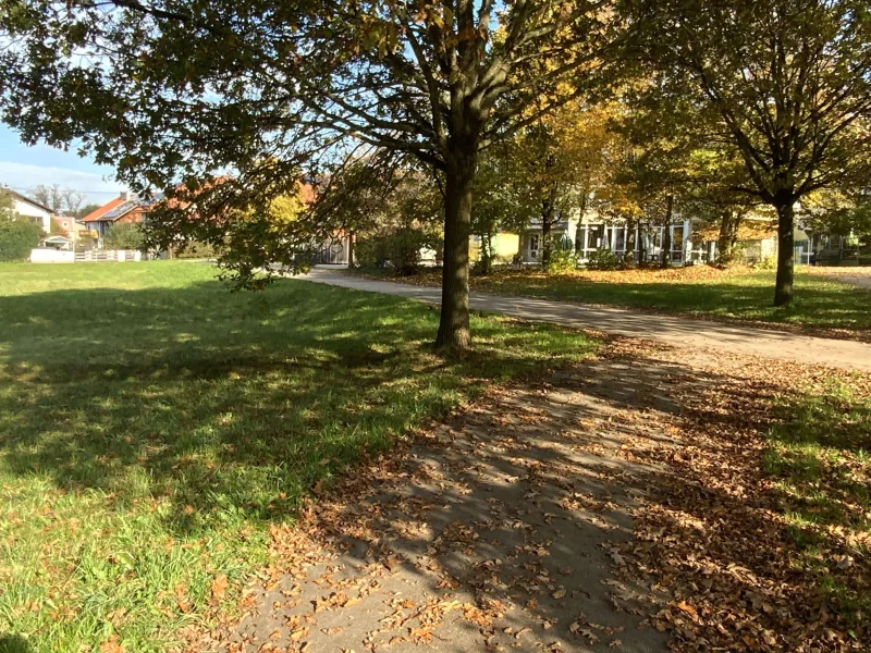 Gelände Bürgerpark - Grundstück kaufen in Isen - Baugrundstücke bebaubar mit 4 Einfamilienhäusern  in Innenbereichslage