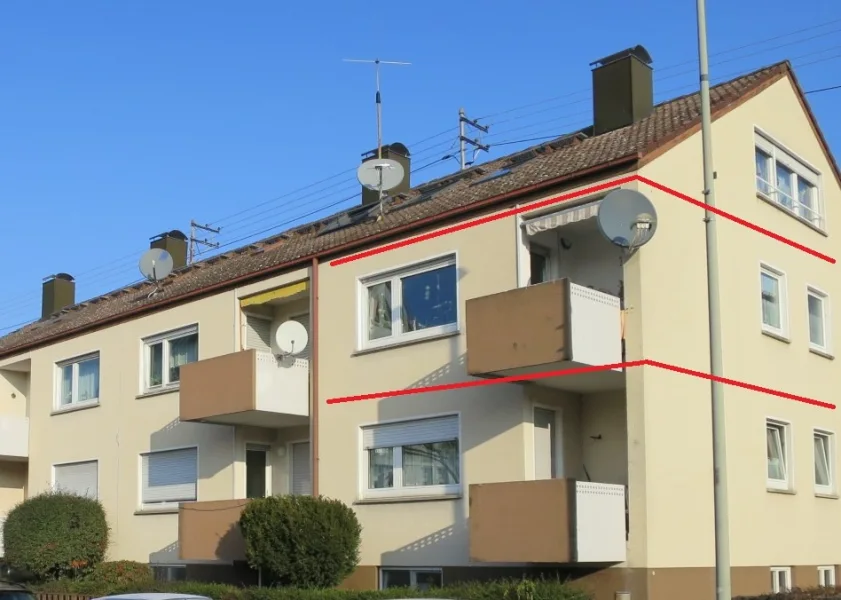 Hausansicht  - Wohnung kaufen in Waiblingen - Verkauf einer 2-Zimmer-Wohnung in zentaler Lage von Hohenacker!