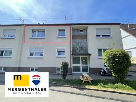 Hintere Hausansicht - Wohnung kaufen in Waiblingen - Verkauf einer 3-Zimmer-Wohnung in zentraler Lage von Hohenacker!