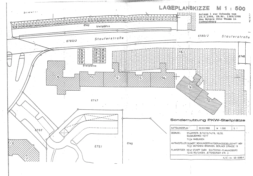 Lageplan Gebäudekomplex