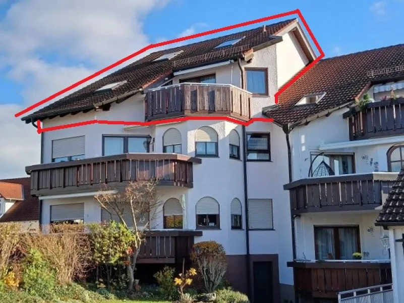  Ansicht Süd-West - Wohnung kaufen in Urbach - Top-Maisonette-Wohnung mit Fernsicht!