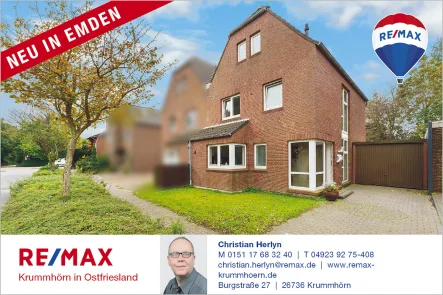 Titelbild  - Haus kaufen in Emden - ++++ RESERVIERT ++++ Großzügige DHH mit Garage am Stadtrand