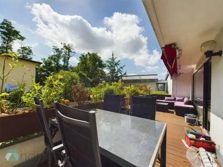 Terrasse - Wohnung kaufen in Düsseldorf - Kommen, bleiben, einfach wohlfühlen – Ihr neues Zuhause in Unterbach erwartet Sie!