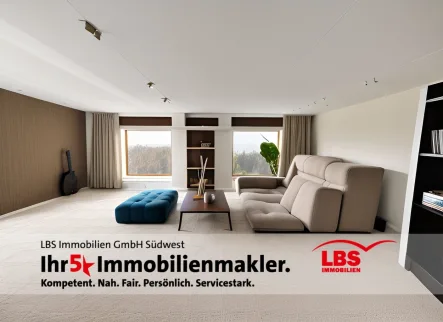 Wohnzimmer - Haus kaufen in Hahnenbach - Zeitgemäße renovierte Doppelhaushälfte!