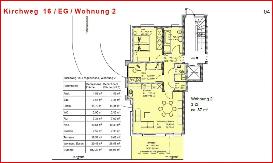 GrundrissWohnung2 - Wohnung kaufen in Stühlingen - Modernes Wohnen im Zentrum von Stühlingen