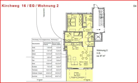 GrundrissWohnung2 - Wohnung kaufen in Stühlingen - Modernes Wohnen im Zentrum von Stühlingen