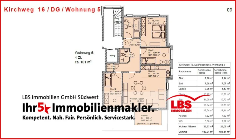 GrundrissWohnung5 - Wohnung kaufen in Stühlingen - Modernes Wohnen im Zentrum von Stühlingen