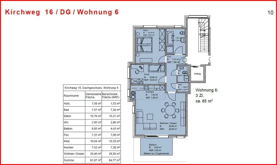 GrundrissWohnung6 - Wohnung kaufen in Stühlingen - Modernes Wohnen im Zentrum von Stühlingen