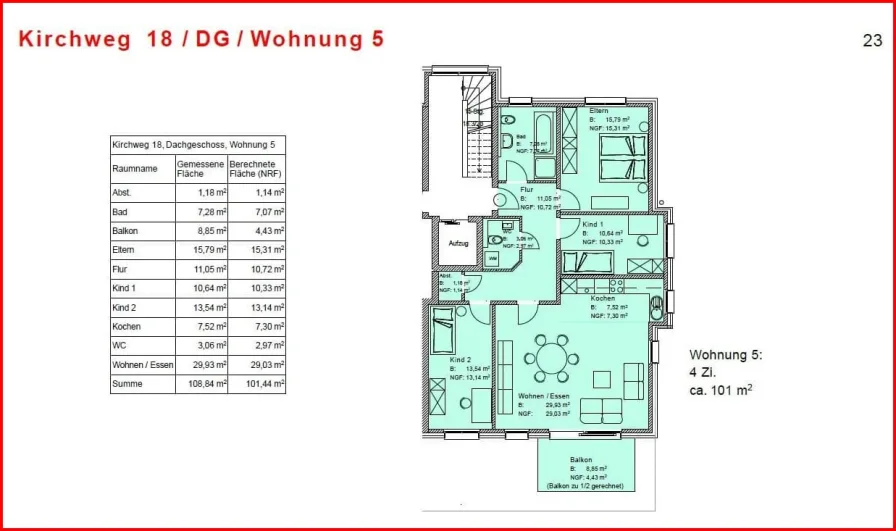 GrundrissWohnung5Kirchweg18 - Wohnung kaufen in Stühlingen - Modernes Wohnen im Zentrum von Stühlingen