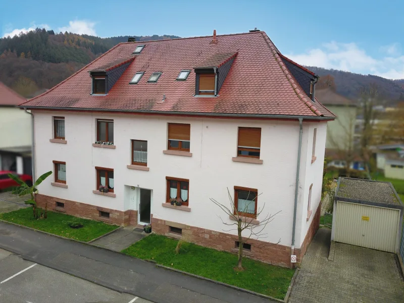 Außenansicht - Wohnung kaufen in Eberbach - Renovierte Maisonette-Wohnung in ruhiger Wohnlage