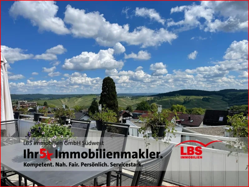 Aussicht Erdgeschoss - Haus kaufen in Aichwald - Panorama PUR in ruhiger Wohnlage!