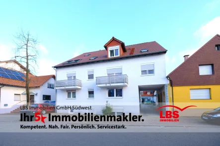 Außen - Wohnung kaufen in Waghäusel - Schöne Maisonette-Wohnung als solide Kapitalanlage!