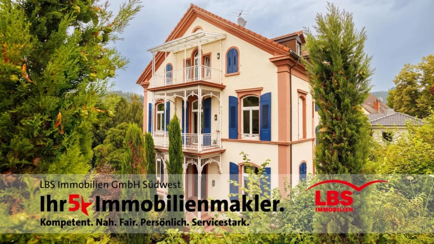 Ansicht - Haus kaufen in Badenweiler - Villa als Mehrfamilienhaus am Kurpark in Badenweiler! 