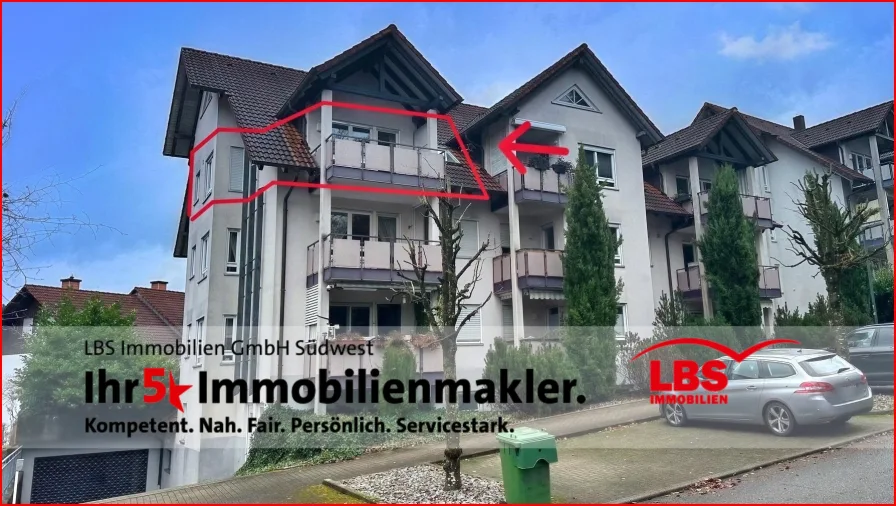 Aussenansicht - Wohnung kaufen in Haslach - 2,5-Zimmer Eigentumswohnung mit Loggia/Balkon