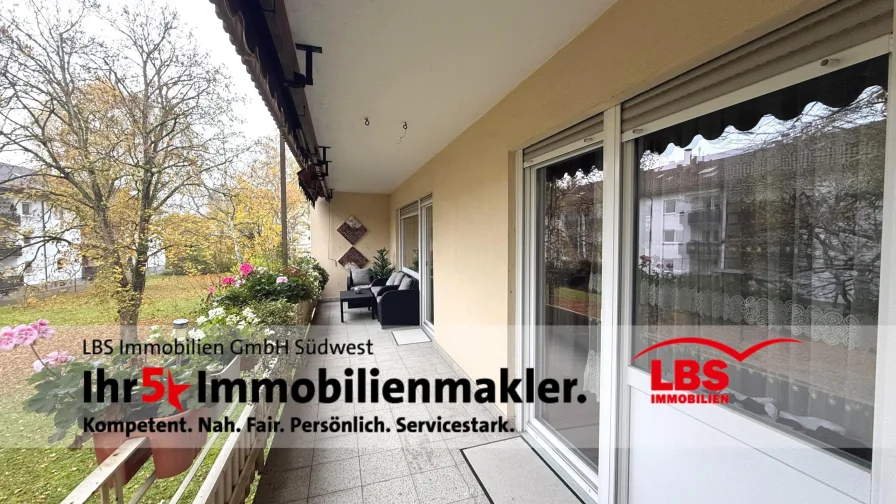 Balkon - Wohnung kaufen in Karlsruhe - Wohnen in Durlach: Geräumige 4-Zimmer-Wohnung mit 2 Balkonen