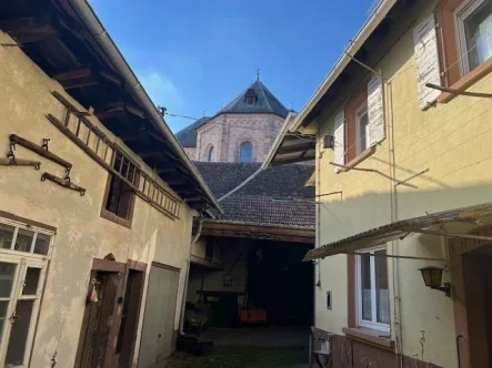 Ensemble - Haus kaufen in Landau - Einfamilienwohnhaus mit landwirtschaftl. Nebengebäuden