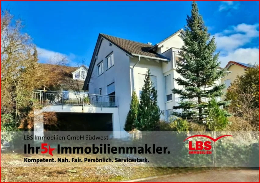 Ansicht Süd-West - Haus kaufen in Ebhausen - 2 Familienhaus mit Einliegerwohnung in Ebhausen