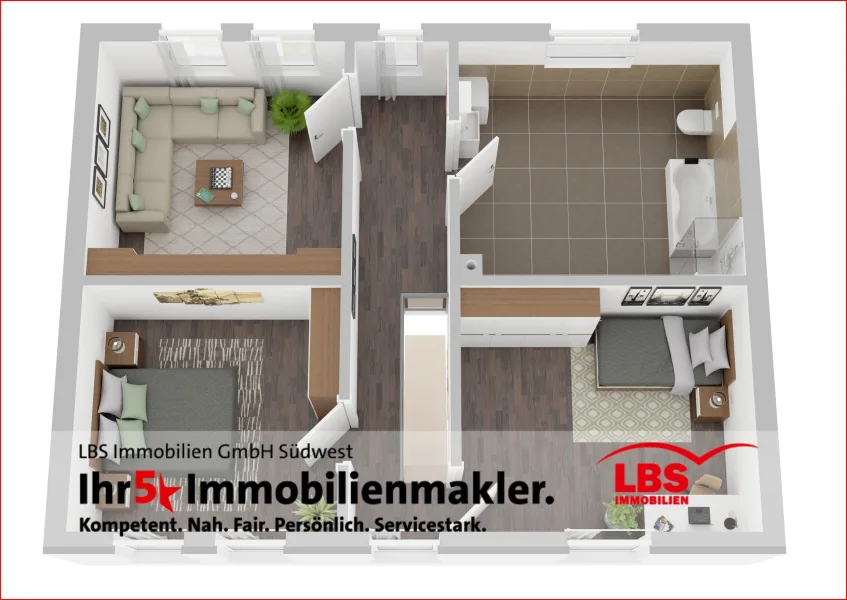 3 D Planbeispiel EFH 1 OG - Haus kaufen in Rüssingen - RÜSSINGEN - EFH-Erwecke mich aus dem Dornröschenschlaf!