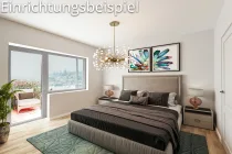 Schlafzimmer mit Balkon