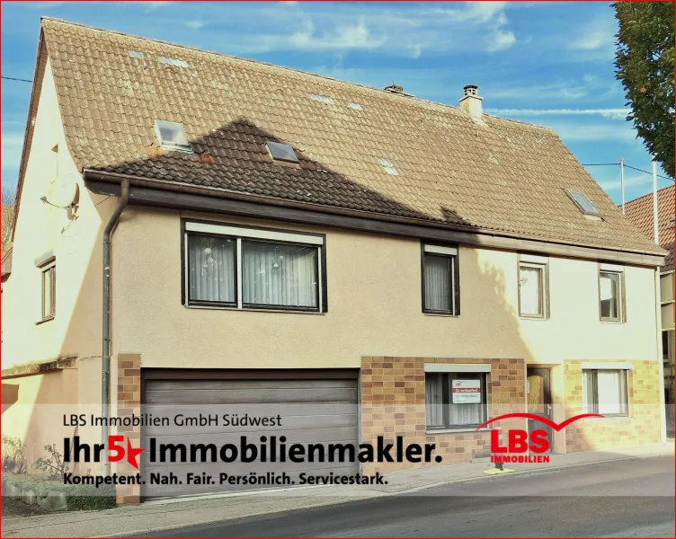 Straßenansicht4 - Haus kaufen in Erkenbrechtsweiler - Leben im Biosphärengebiet - viel Platz für die Familie