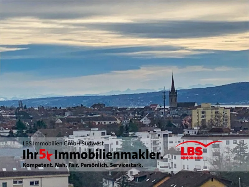 Aussicht Dachterrasse - Wohnung kaufen in Radolfzell - Über den Dächern von Radolfzell....