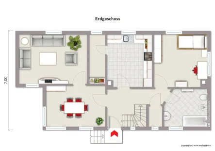 01 Erdgeschoss - Haus kaufen in Gaggenau - Alt und Jung unter einem Dach