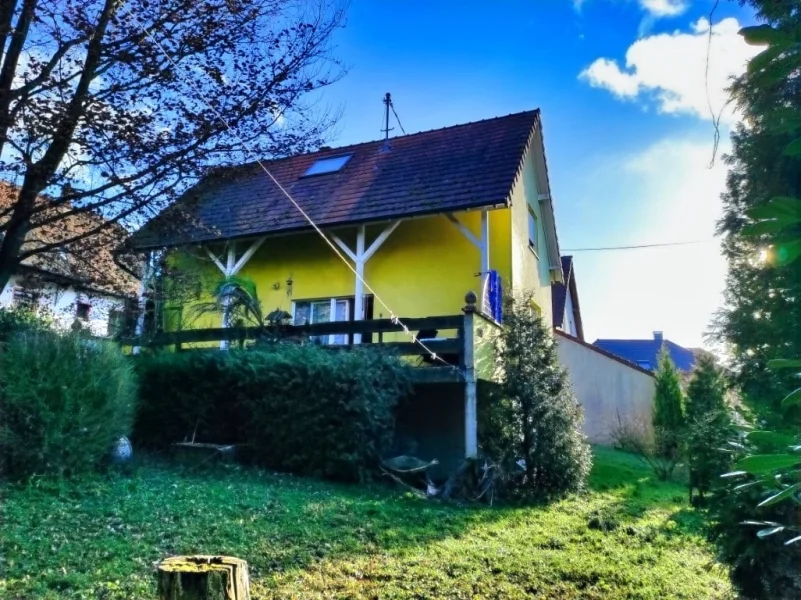 extérieur arrière maison02 - Haus kaufen in Trimmbach - Einfamilienhaus für Natur- und Pferdeliebhaber 