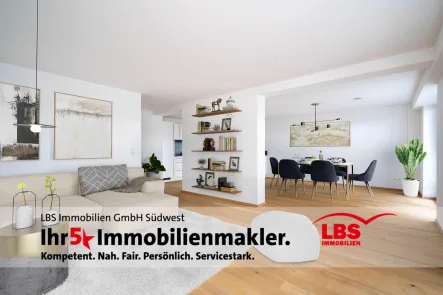 Wohn-Essbereich - Wohnung mieten in Moos - Wunderschöne 3,5-Zimmerwohnung mit repräsentativer Dachterrasse!