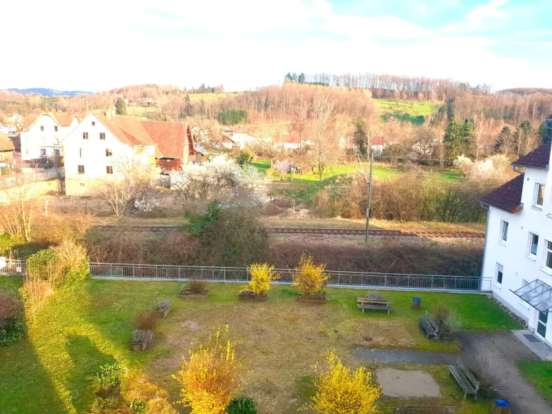 Der Ausblick vom Balkon