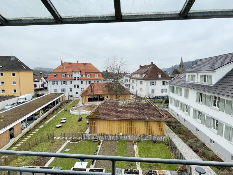 Der Ausblick vom Balkon