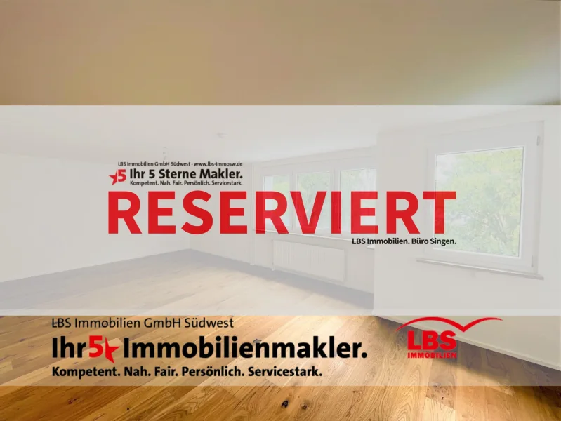 Wohn + Esszimmer - Wohnung kaufen in Singen - Mitten in der City! Modernisierte 3,5 Zimmer Wohnung 