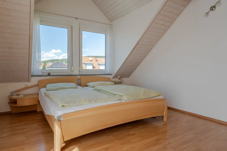 Schlafzimmer mit Blick