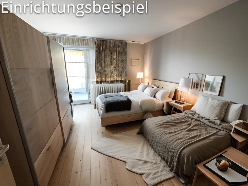 Schlafzimmer mit Balkon