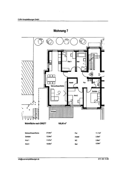 Grundriss Wohnung 7