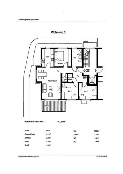 Grundriss Wohnung 3